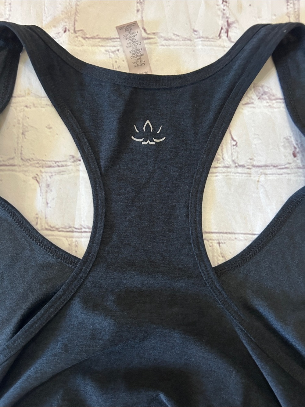 Beyond the Bump Black Featherweight Spacedye Racerback Maternity Tank- Black XL - Picture 3 of 5